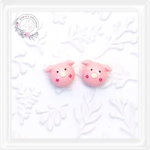 ⋅ PINK PIGGIES ⋅ Flatback Resin Embellishments ⋅