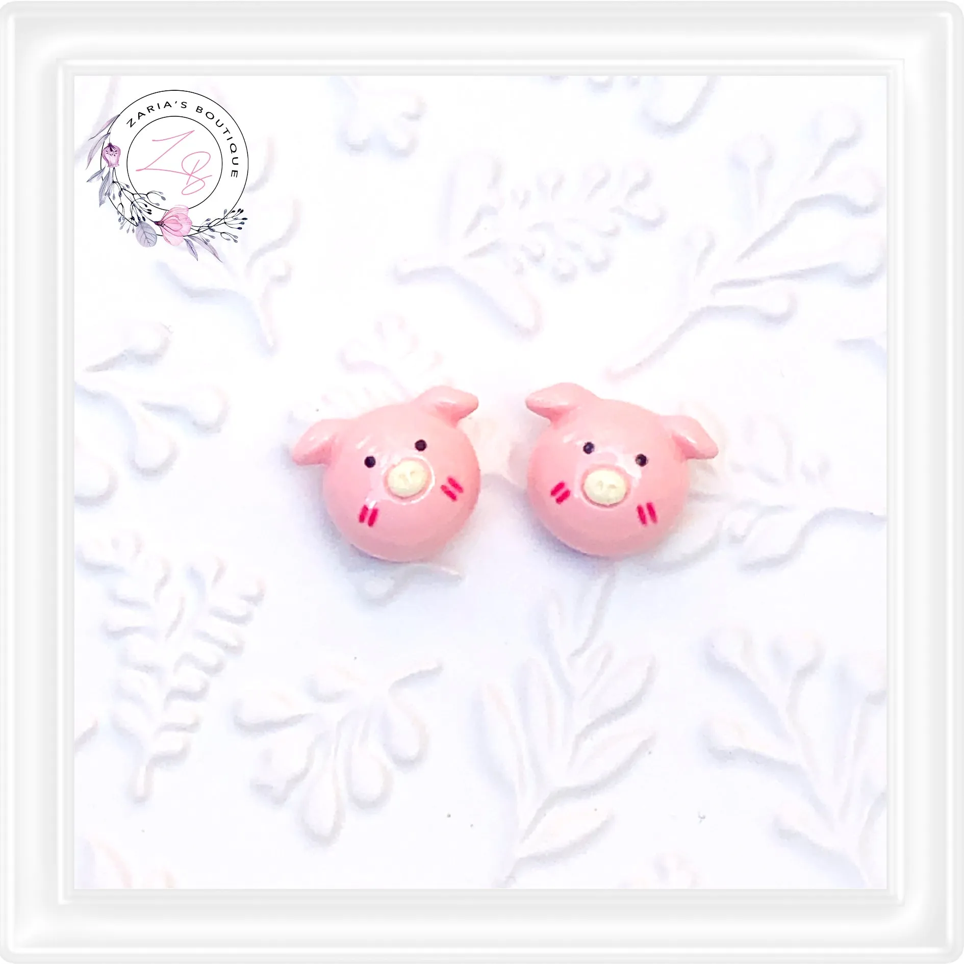 ⋅ PINK PIGGIES ⋅ Flatback Resin Embellishments ⋅