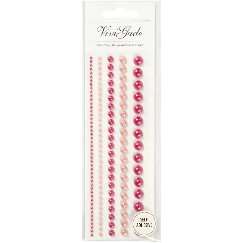140 x Assorted Colour Self Adhesive Half Pearls With Mother Of Pearl Art Crafts