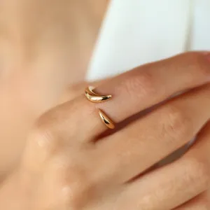 14k Gold Es Snake Ring