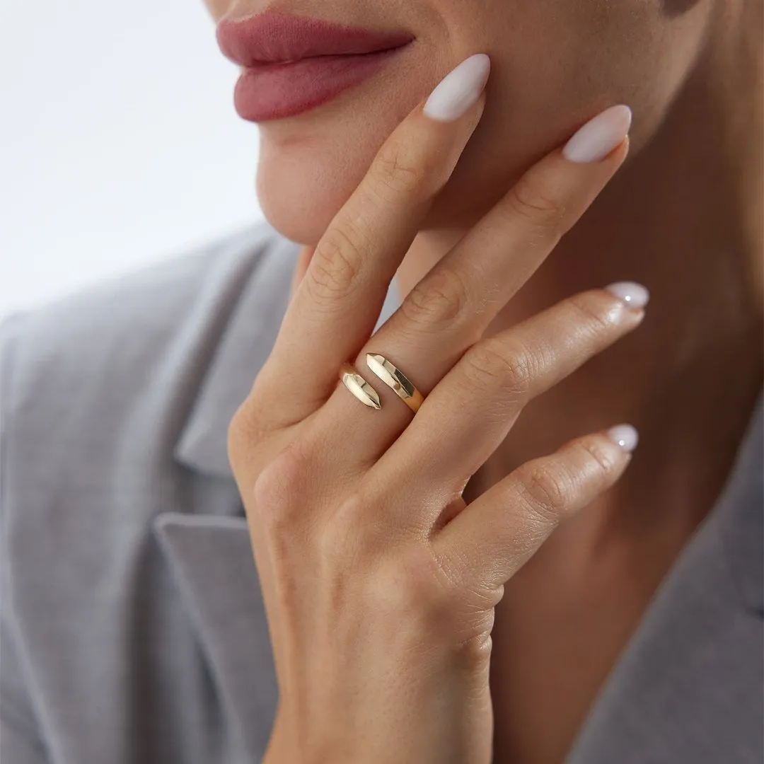 14k Gold Fold Ring