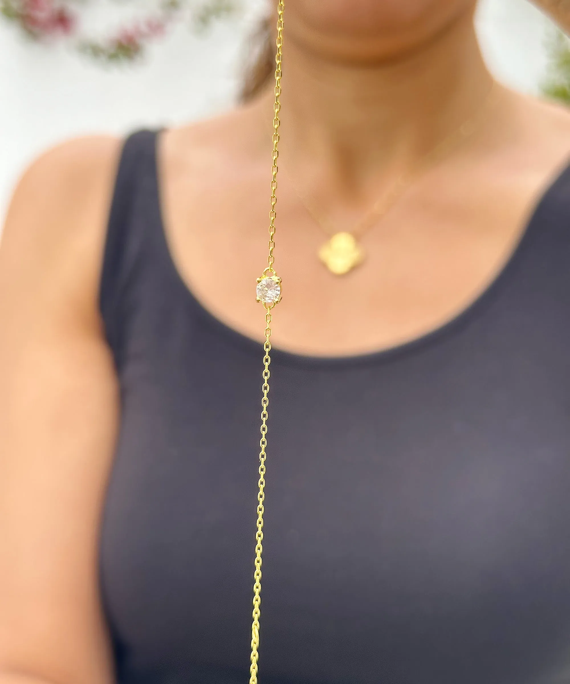 14k Solid Yellow Gold Bracelet Moissanite Bracelet Gold Chain Diamond Bracelet, Chain Moissanite Bracelet Prong Set 0.25ctw Minimalist Style