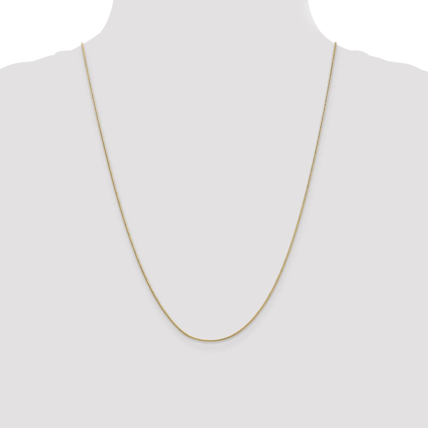 14k Yellow Gold 1mm Snake Chain