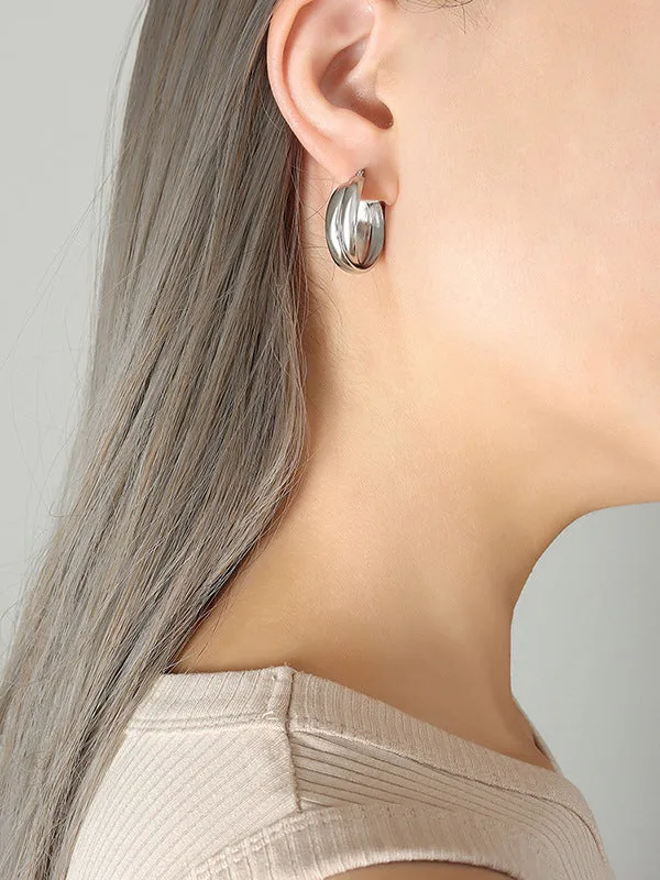 18K Gold-Plated Huggie Earrings