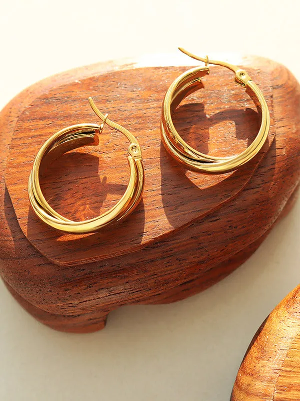 18K Gold-Plated Huggie Earrings