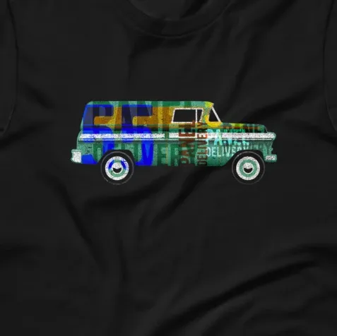 1955 Panel Delivery Truck Rat Rod Short-Sleeve Unisex T-Shirt