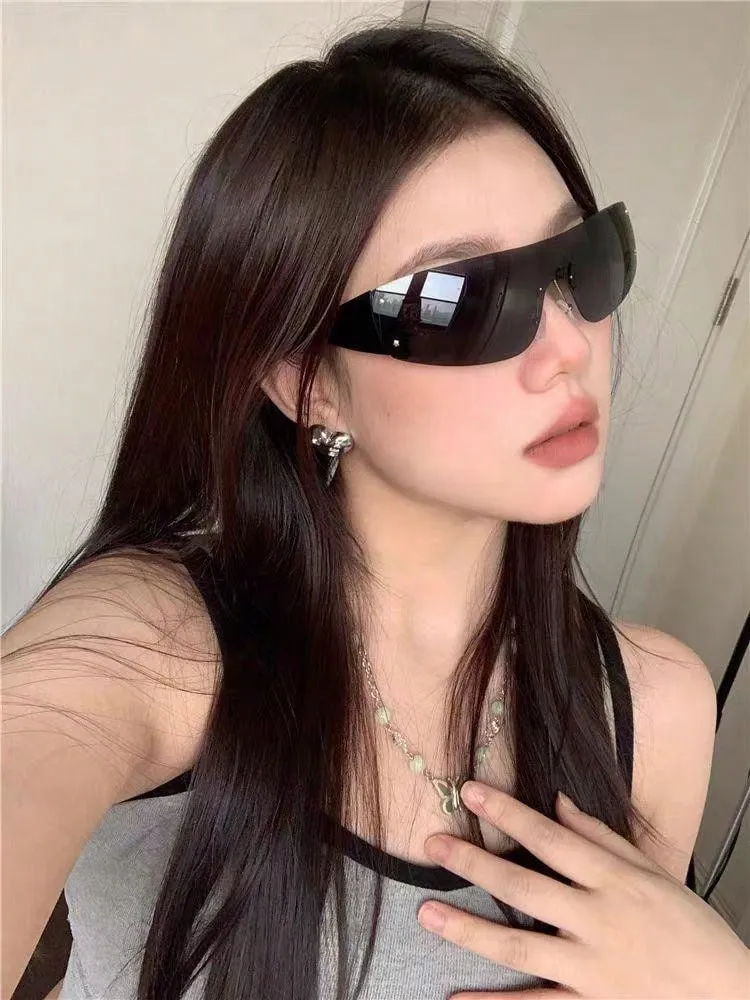 1pc Frameless Star Rivet Sunglasses