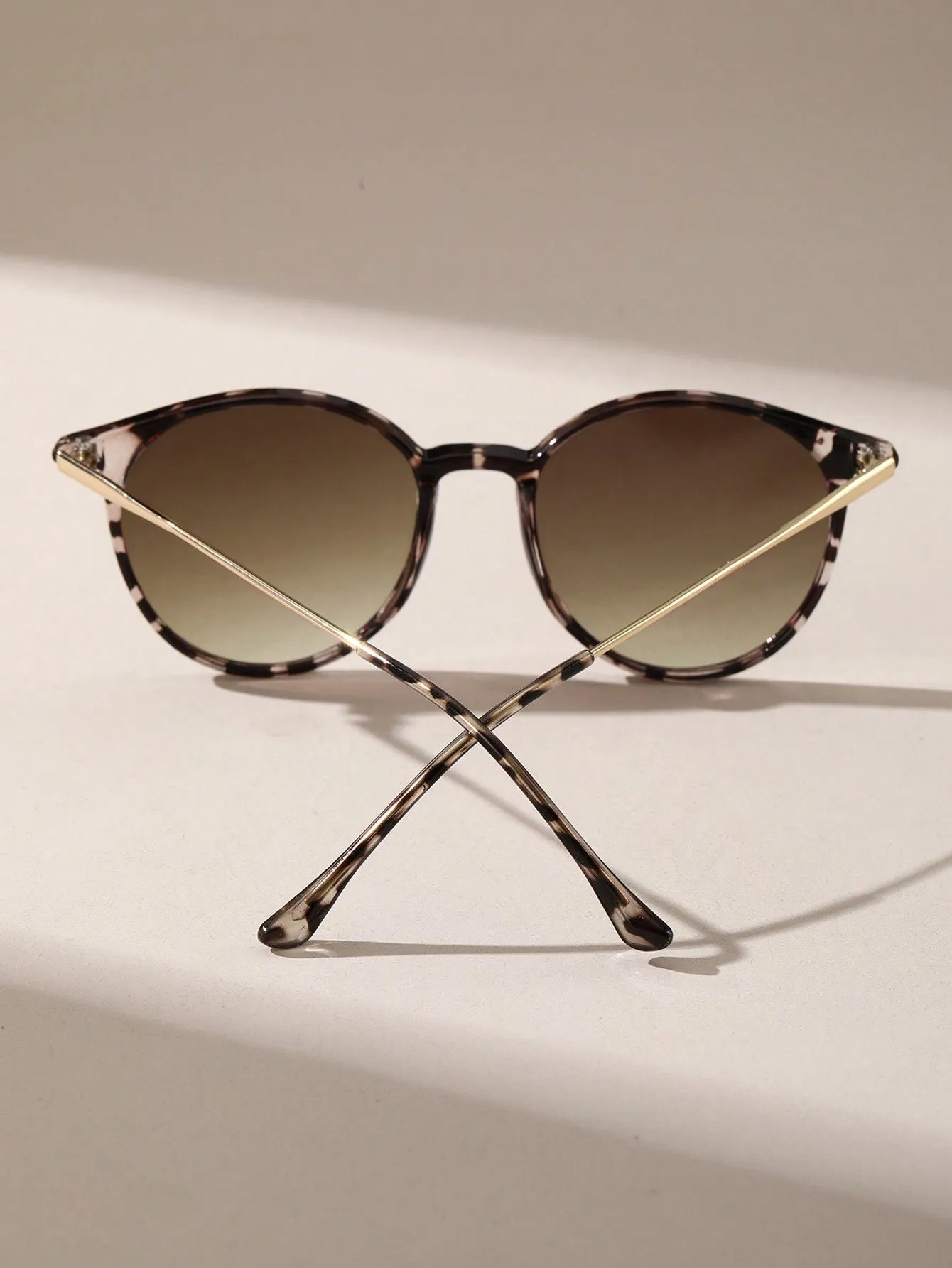 1pc Round Frame Boho Sunglasses
