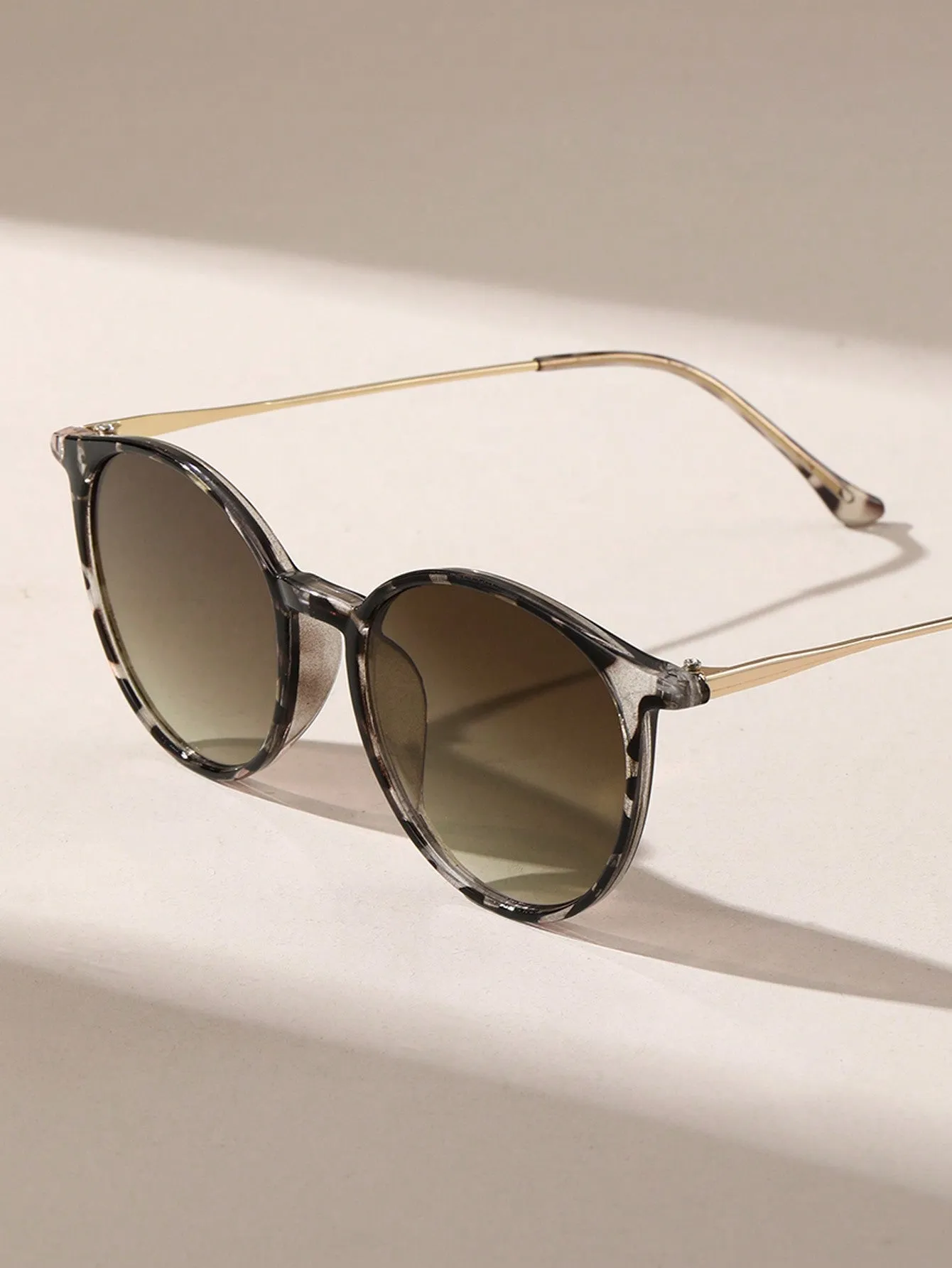 1pc Round Frame Boho Sunglasses