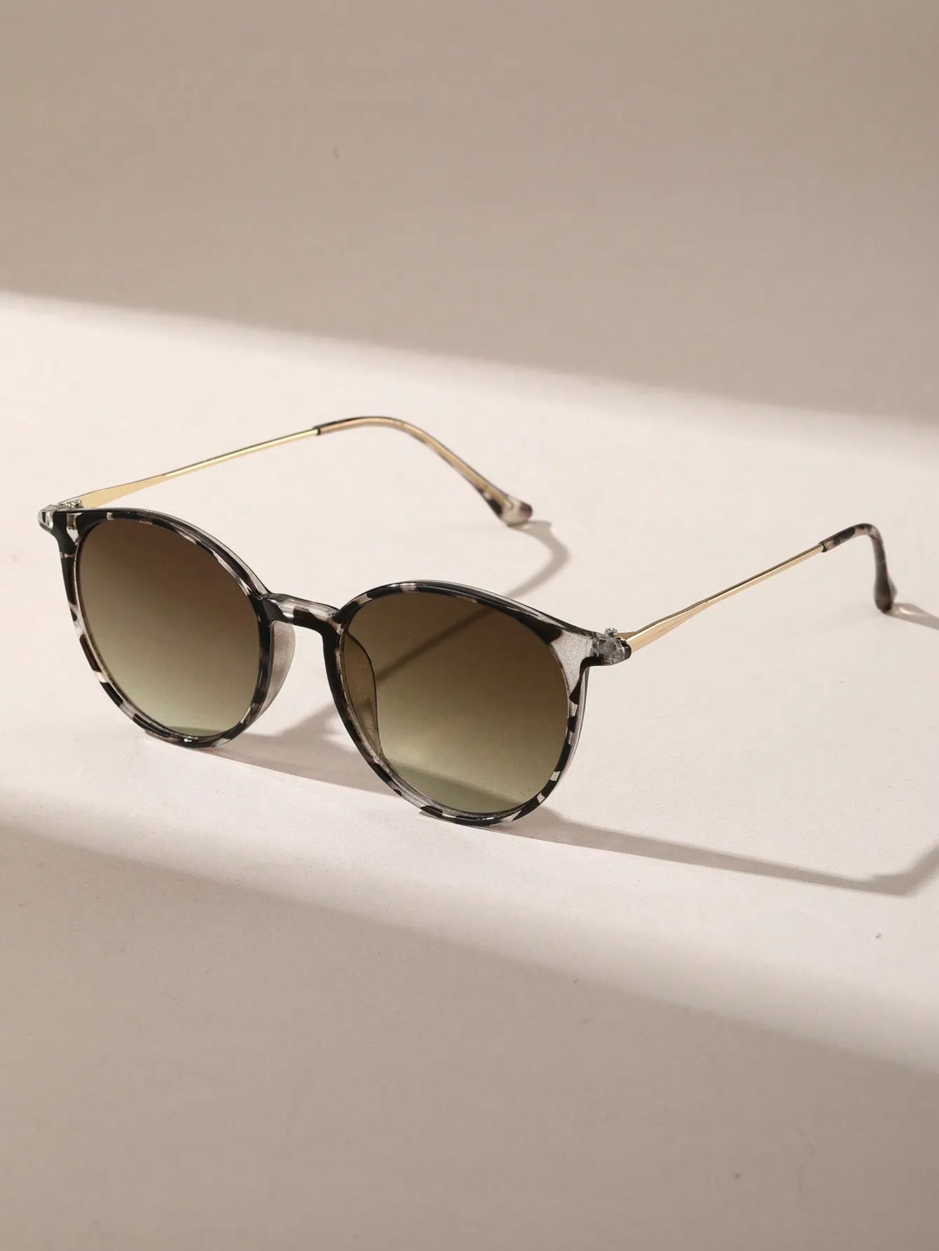 1pc Round Frame Boho Sunglasses