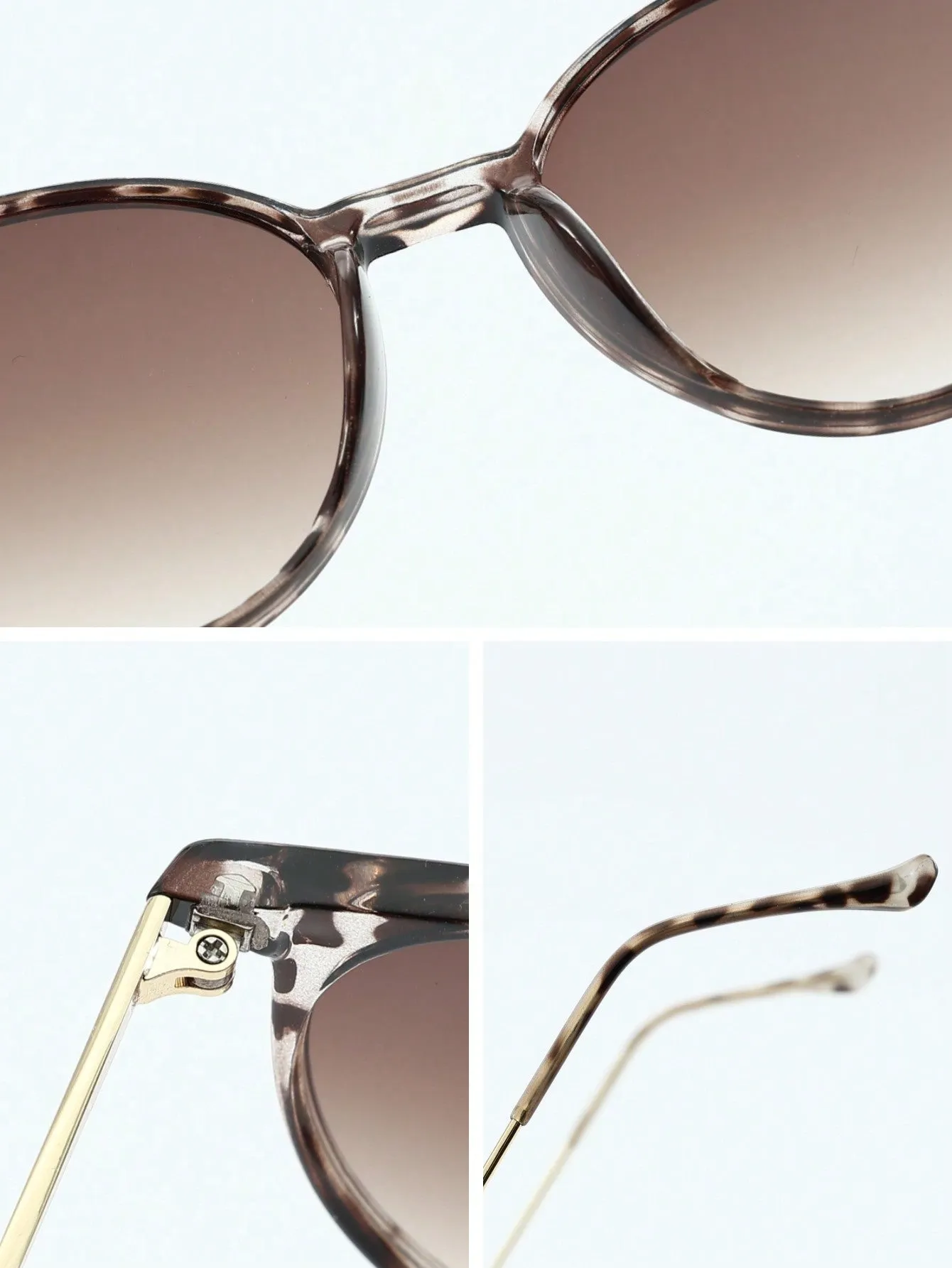 1pc Round Frame Boho Sunglasses