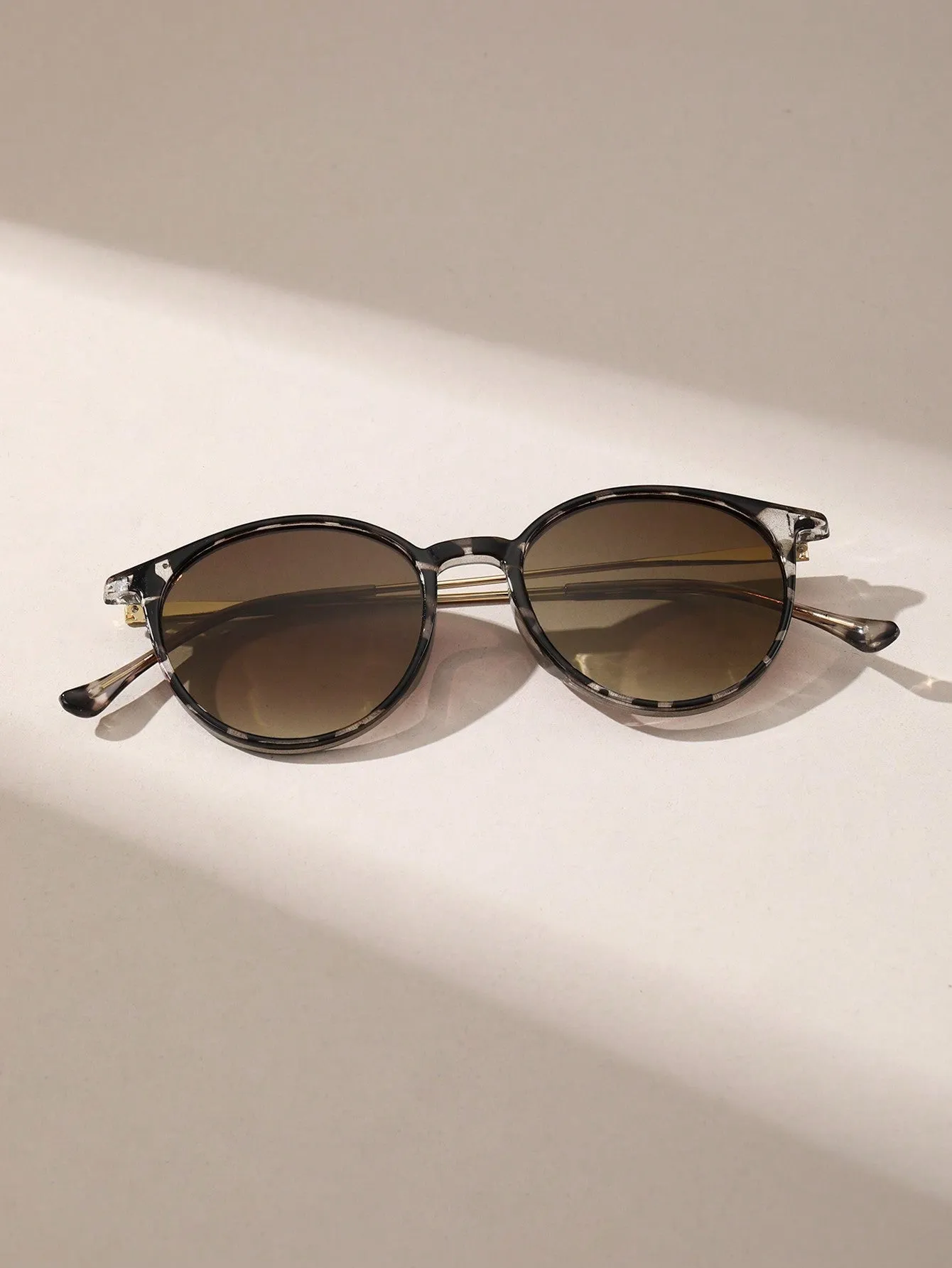 1pc Round Frame Boho Sunglasses