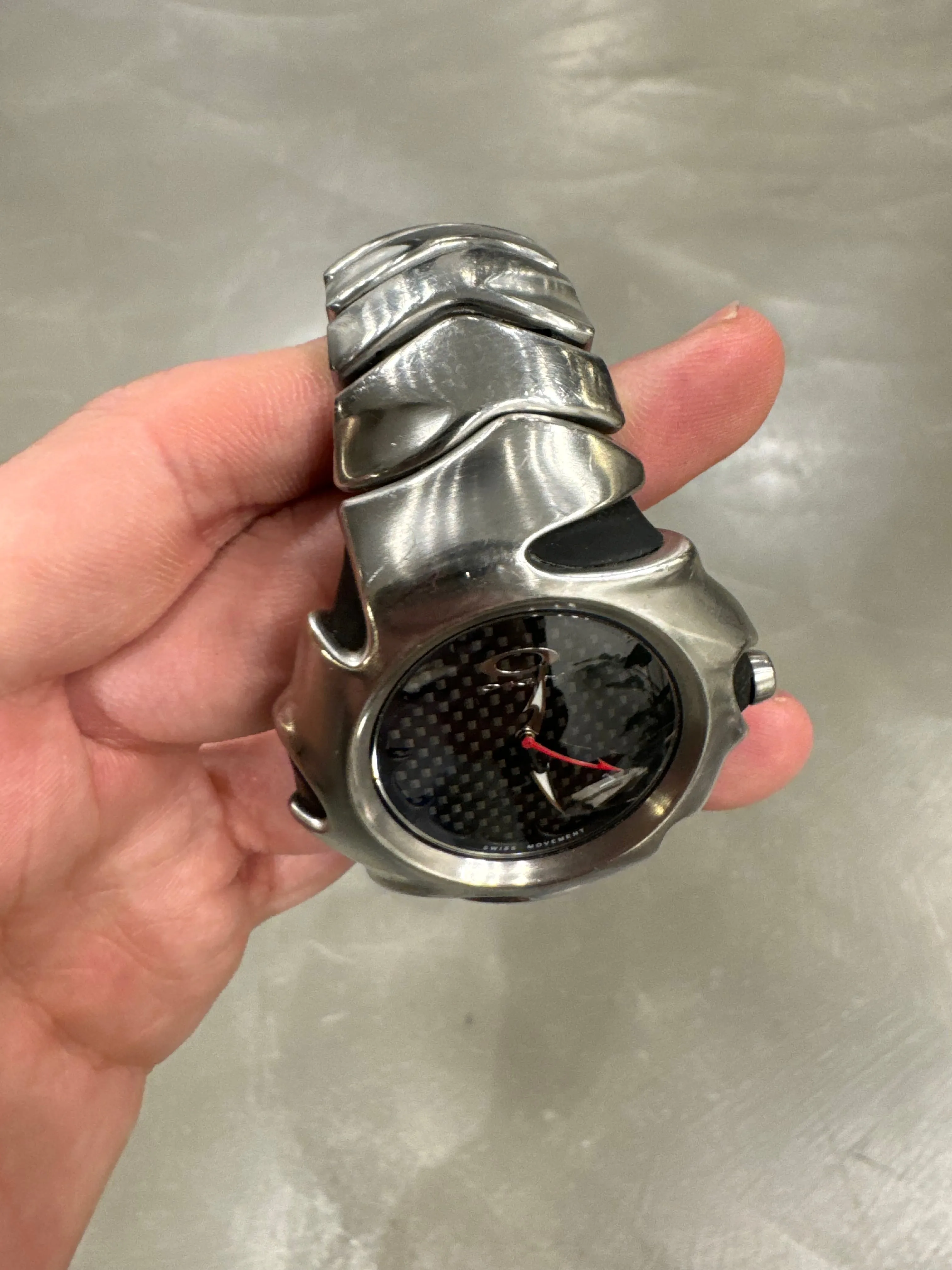 2003 Oakley blade black and silver watch
