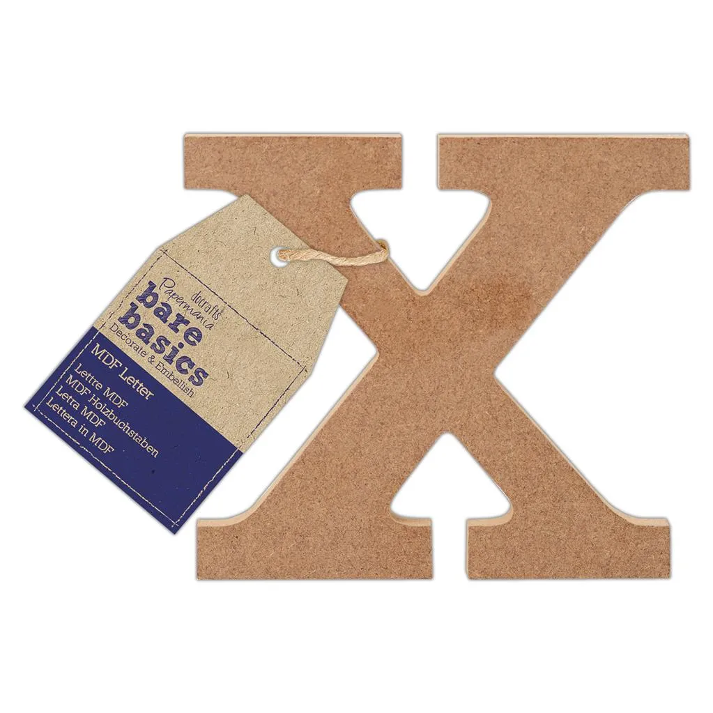 26 x Papermania Bare Basics MDF Alphabet Letters ( A - Z ) Home Wedding Decoration Scrapbooking Crafts