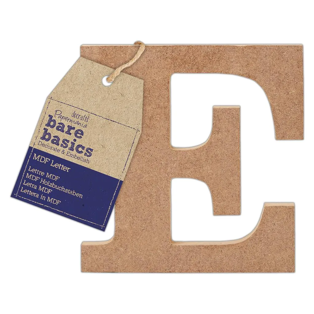 26 x Papermania Bare Basics MDF Alphabet Letters ( A - Z ) Home Wedding Decoration Scrapbooking Crafts