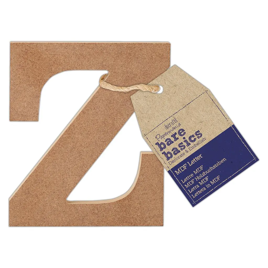 26 x Papermania Bare Basics MDF Alphabet Letters ( A - Z ) Home Wedding Decoration Scrapbooking Crafts