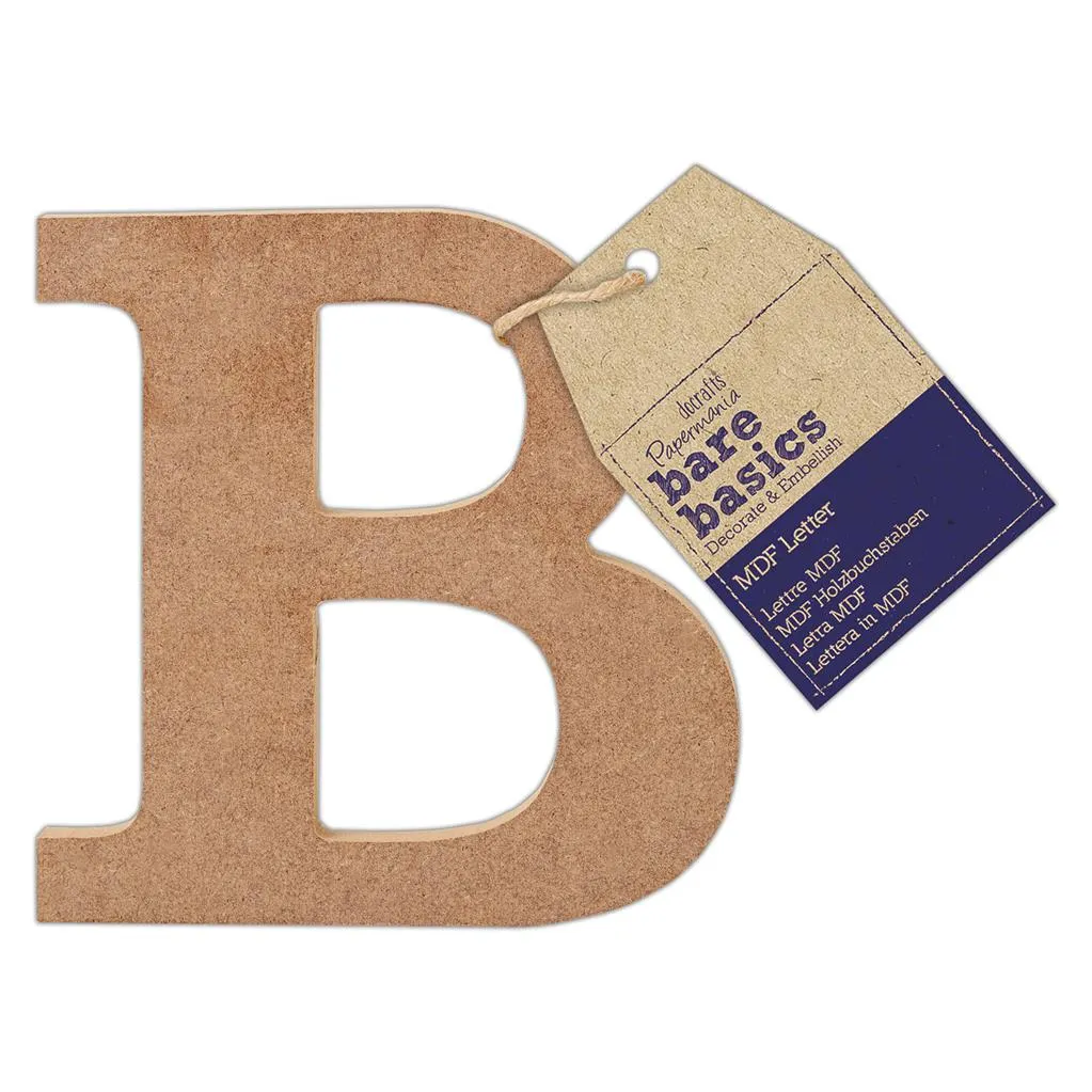26 x Papermania Bare Basics MDF Alphabet Letters ( A - Z ) Home Wedding Decoration Scrapbooking Crafts