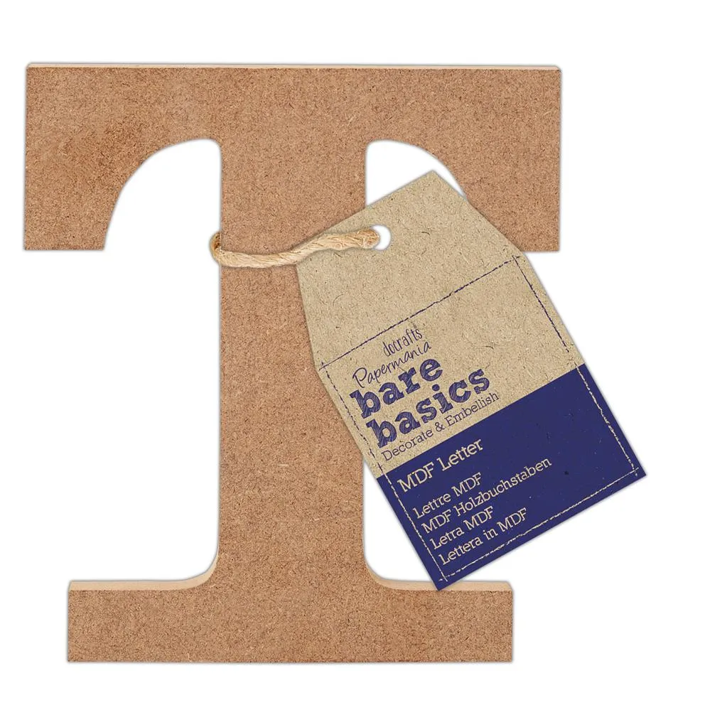 26 x Papermania Bare Basics MDF Alphabet Letters ( A - Z ) Home Wedding Decoration Scrapbooking Crafts