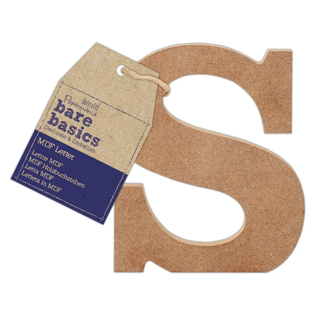 26 x Papermania Bare Basics MDF Alphabet Letters ( A - Z ) Home Wedding Decoration Scrapbooking Crafts