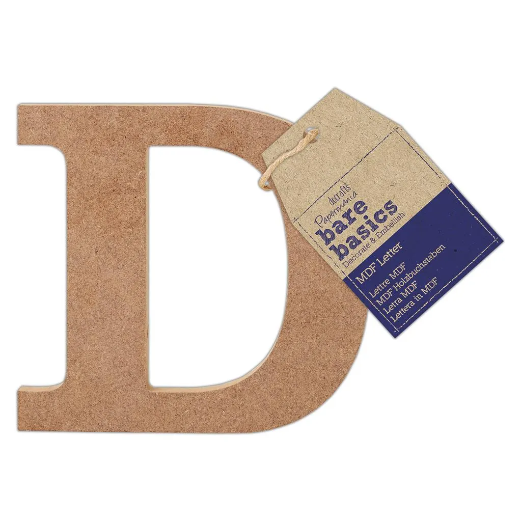 26 x Papermania Bare Basics MDF Alphabet Letters ( A - Z ) Home Wedding Decoration Scrapbooking Crafts