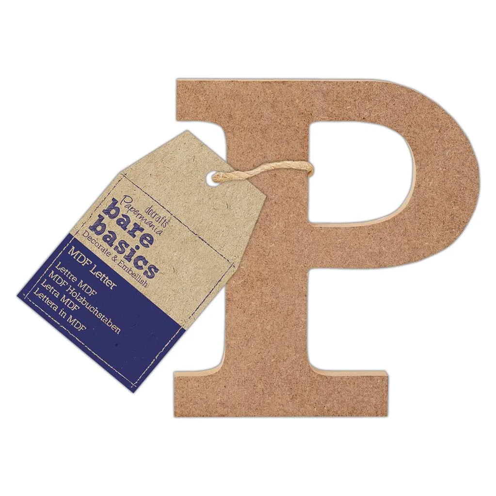 26 x Papermania Bare Basics MDF Alphabet Letters ( A - Z ) Home Wedding Decoration Scrapbooking Crafts