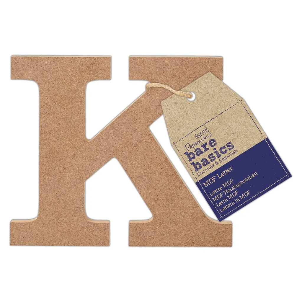 26 x Papermania Bare Basics MDF Alphabet Letters ( A - Z ) Home Wedding Decoration Scrapbooking Crafts