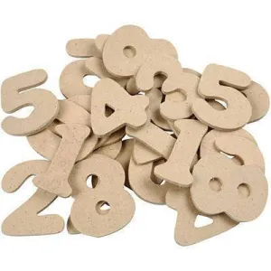 30 Wooden 4 cm Numbers Pack Craft Create Decorate Personalise
