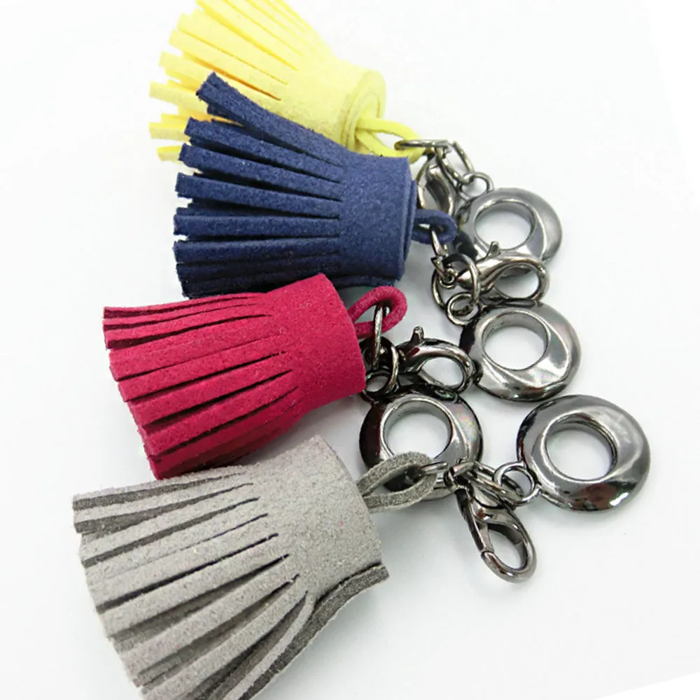 3CM Fiber Tassel Artificial Leather Tassel Fringe Tassels cute fat tassel DIY jewelry Accessories Pendent Charms Findings pink 10pcs