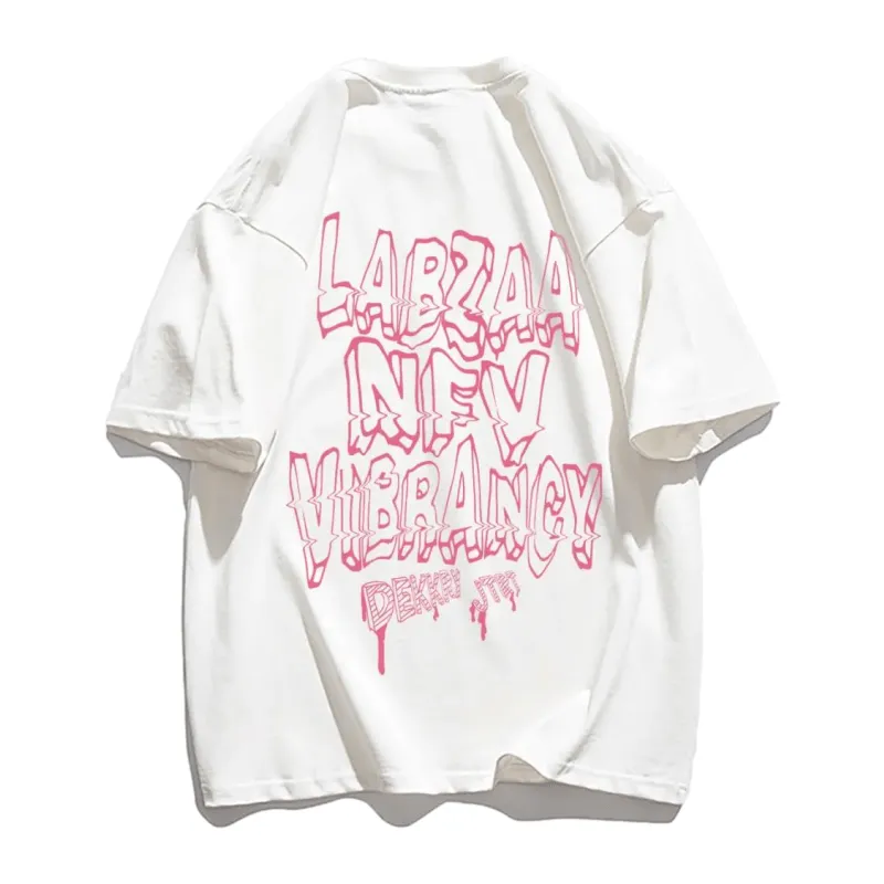 3D Letters Print T-shirt