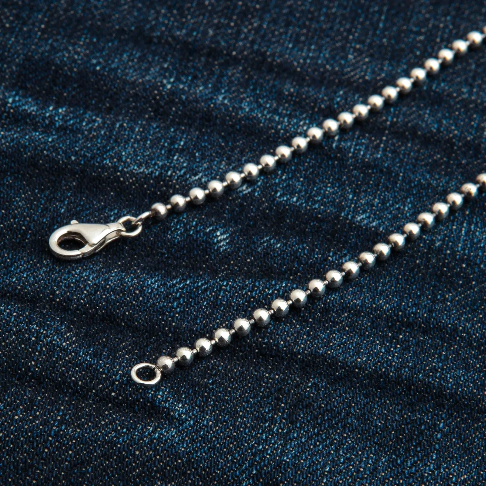 3mm Ball Chain Sterling Silver Necklace