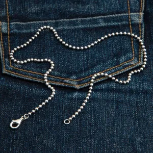 3mm Ball Chain Sterling Silver Necklace