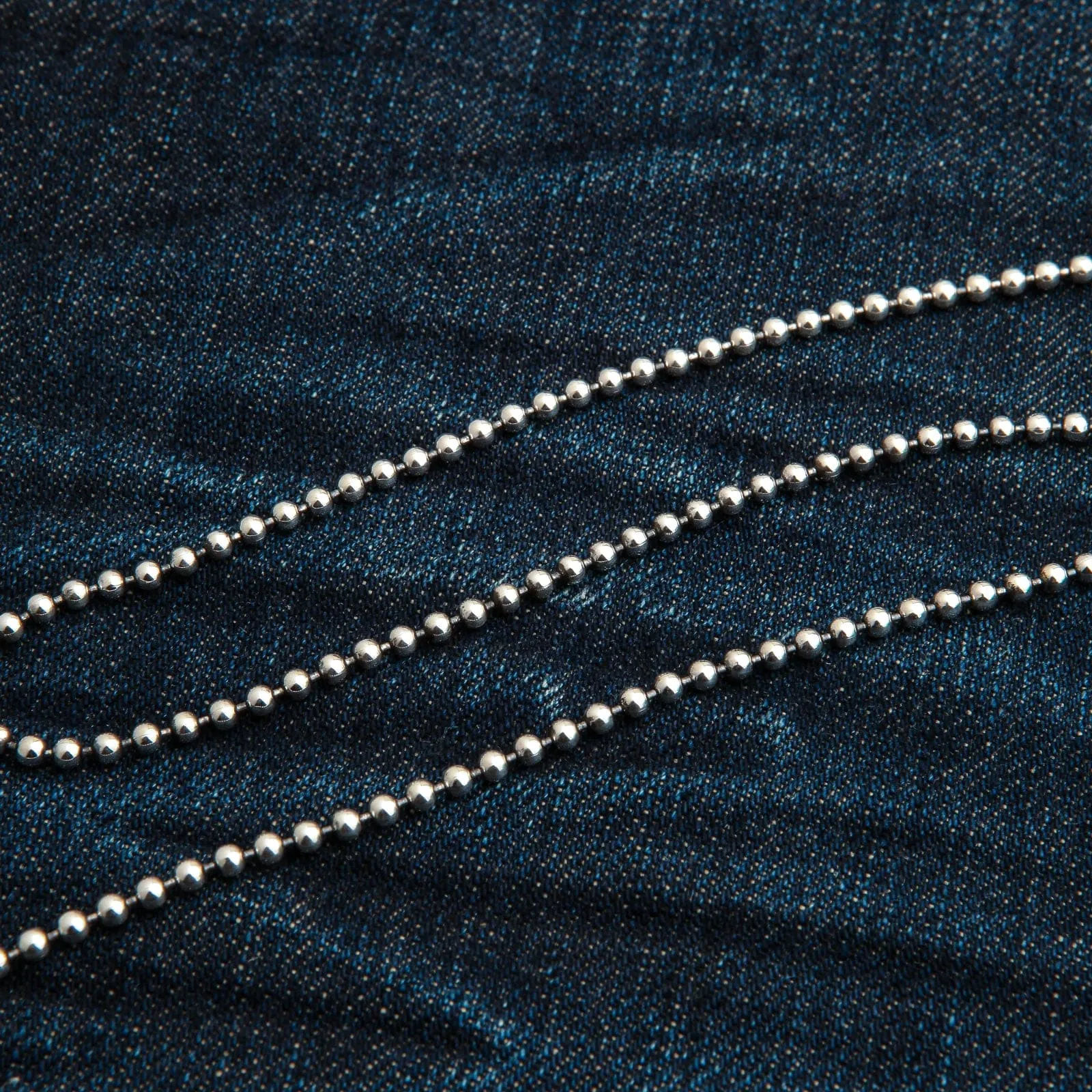 3mm Ball Chain Sterling Silver Necklace