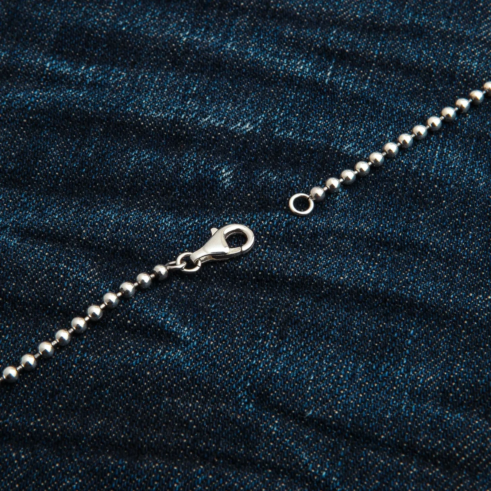 3mm Ball Chain Sterling Silver Necklace