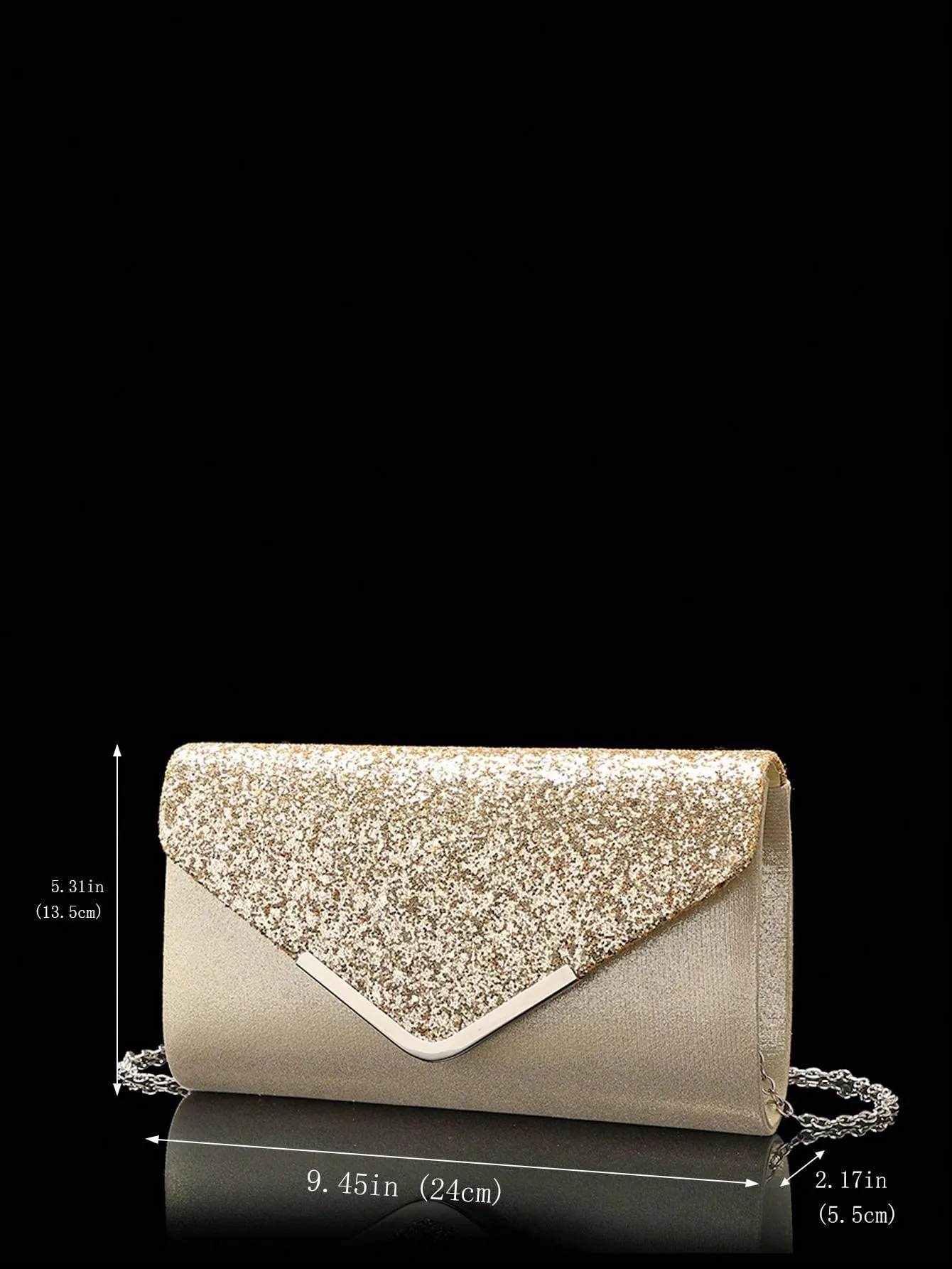 4 Pieces Women Rhinestone Evening Clutch Bag Rhinestone Ear Clip Bridal Wedding Choker Bracelet Dangle Bling Glitter Purse