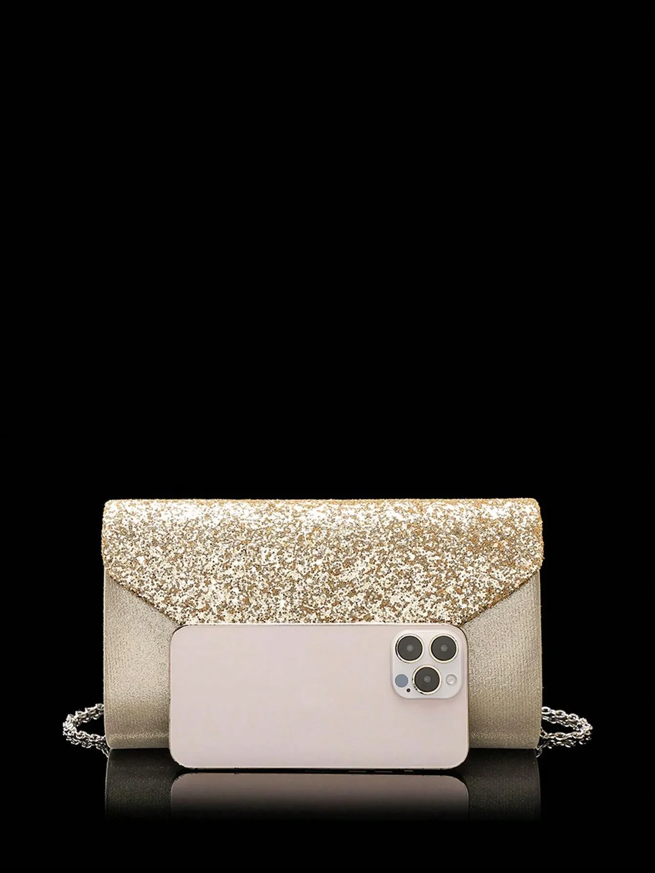 4 Pieces Women Rhinestone Evening Clutch Bag Rhinestone Ear Clip Bridal Wedding Choker Bracelet Dangle Bling Glitter Purse