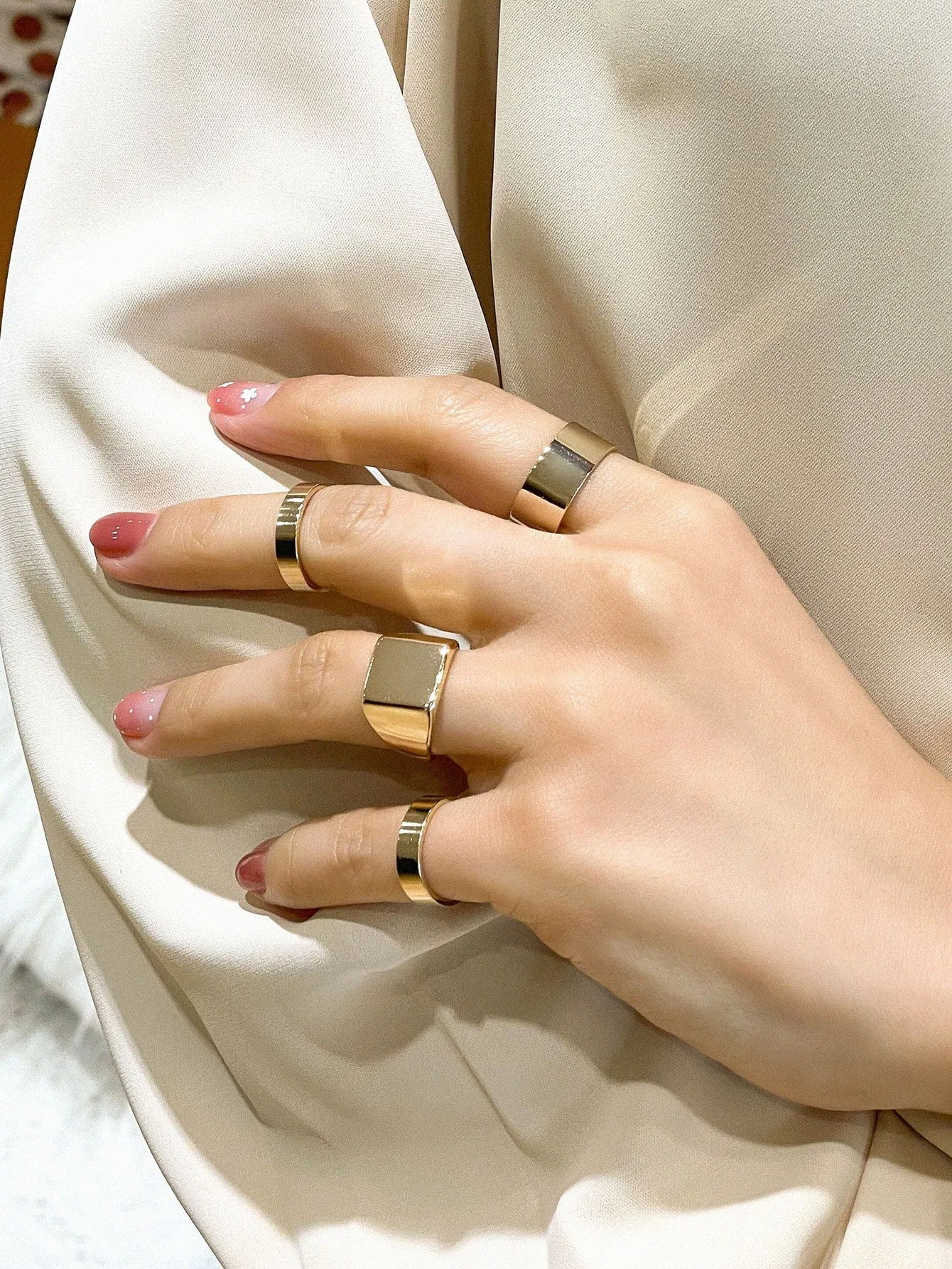 4pcs Minimalist Ring - Gold