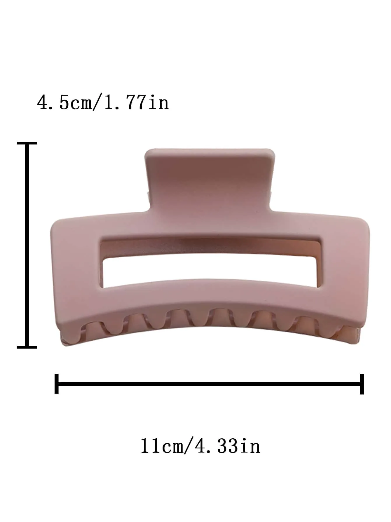 4pcs Square Shaped Clear Color Minimalist Hair Claw -  Multicolor