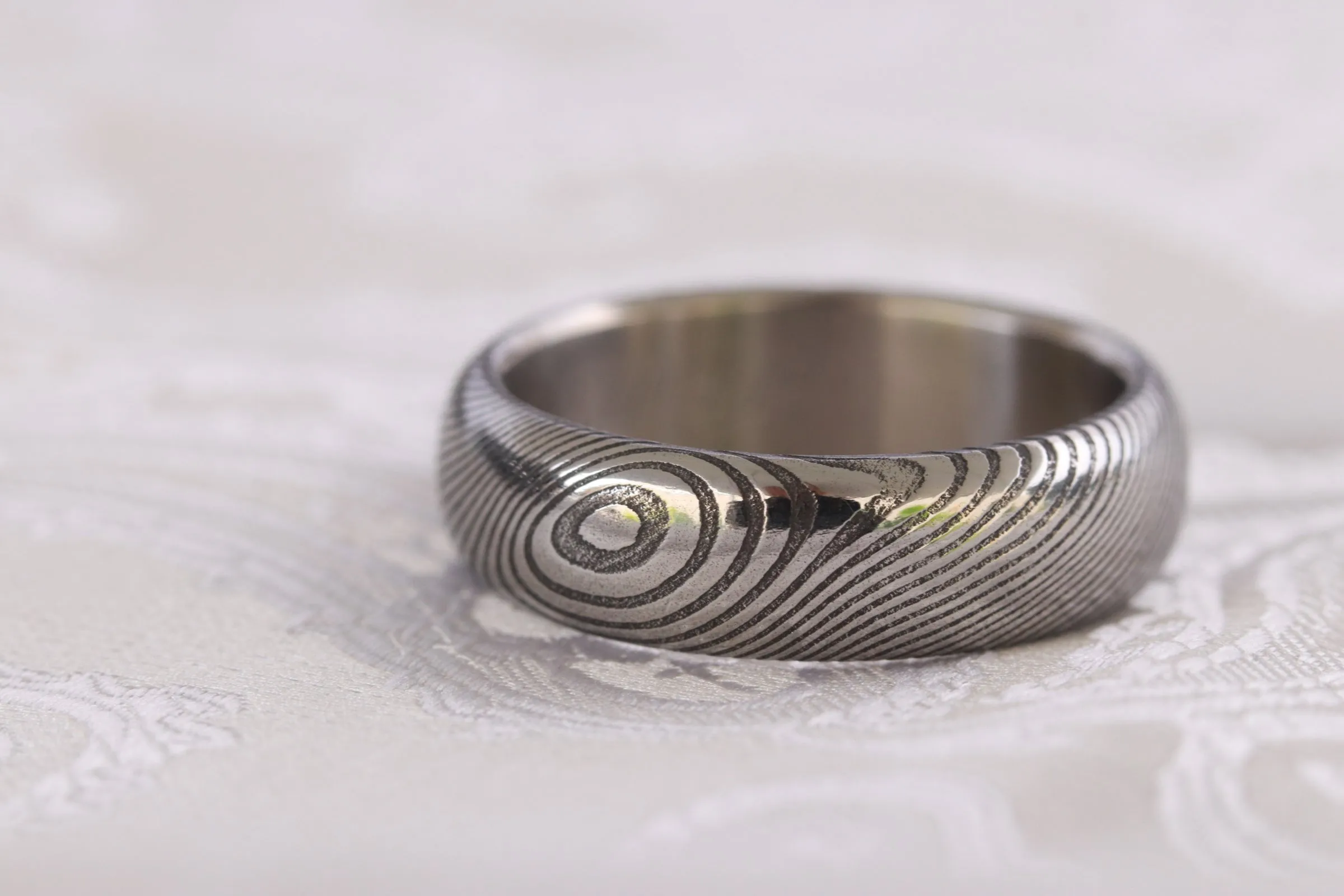 6mm pattern traditional style damasteel band!