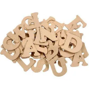 78 Wooden Alphabet Letters 4cm Craft Create Decorate Personalise