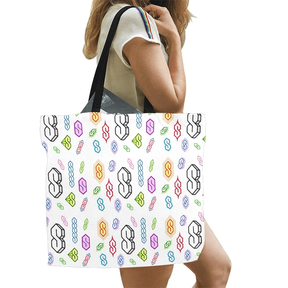 90s Graffiti Super S All Over Print Canvas Tote Bag(Large)