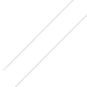 925 Sterling 2.5mm Silver Finish Classic Cuban Chain Size- 7"