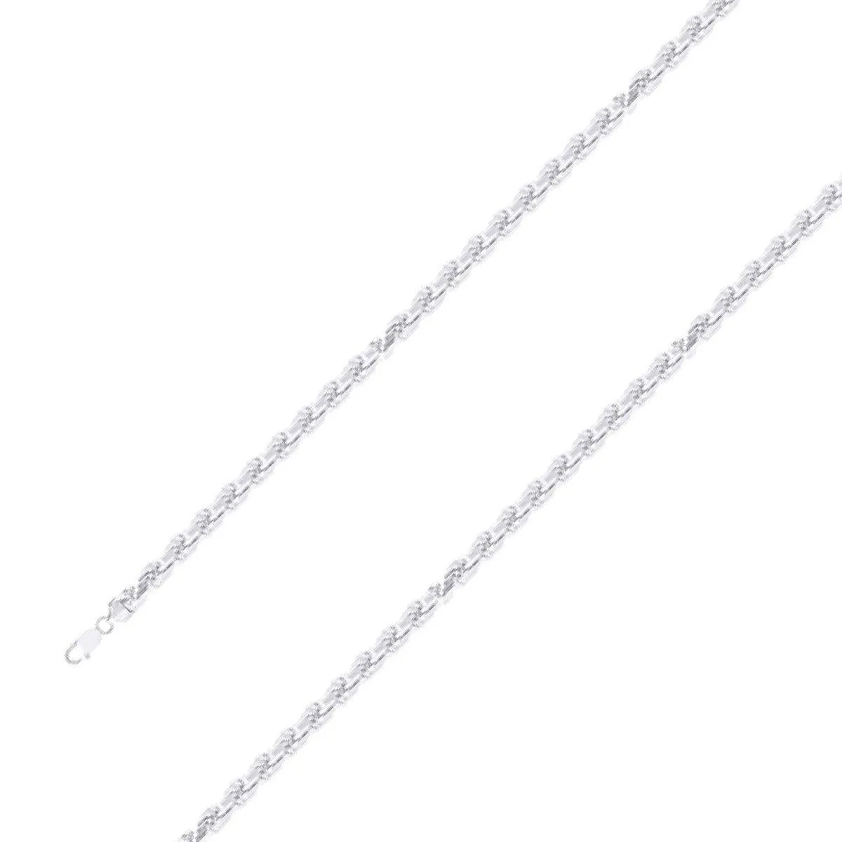 925 Sterling 4.5mm Silver Rope Chain Size- 8"