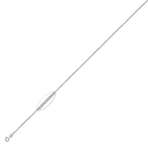 925 Sterling Silver 1.5mm Rhodium Plated Pendant Bracelet  10" Unisex