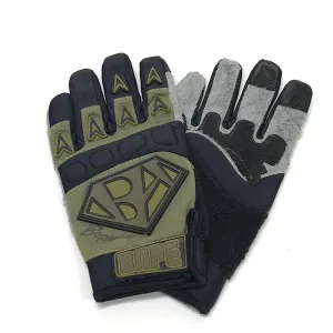 A Bathing Ape Bape Mad Face Factory BMX Gloves Olive