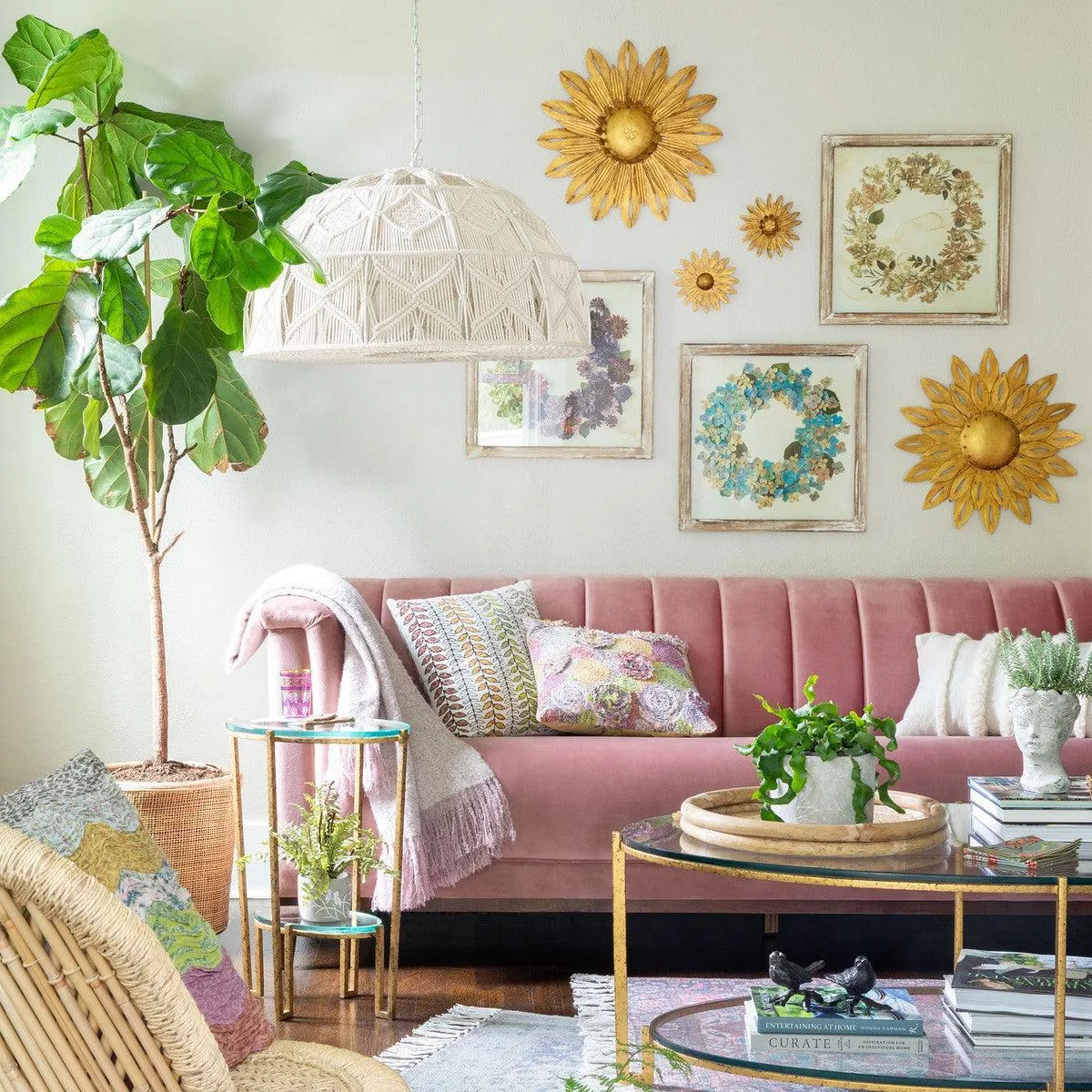 Aged Copper Wall Dahlia, Small