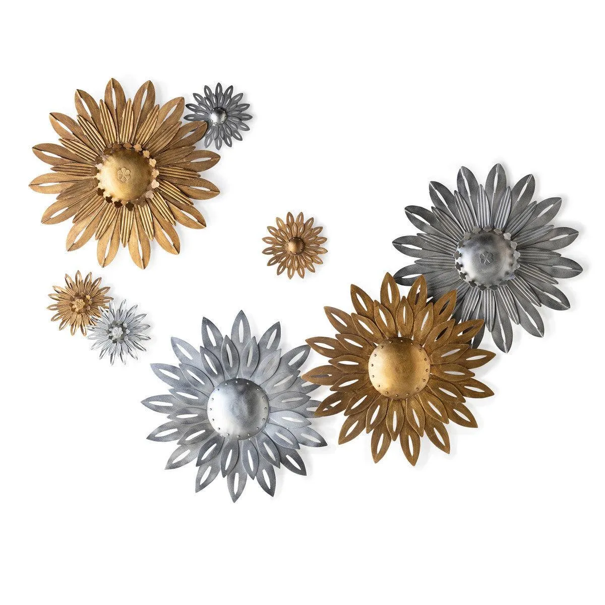 Aged Copper Wall Dahlia, Small