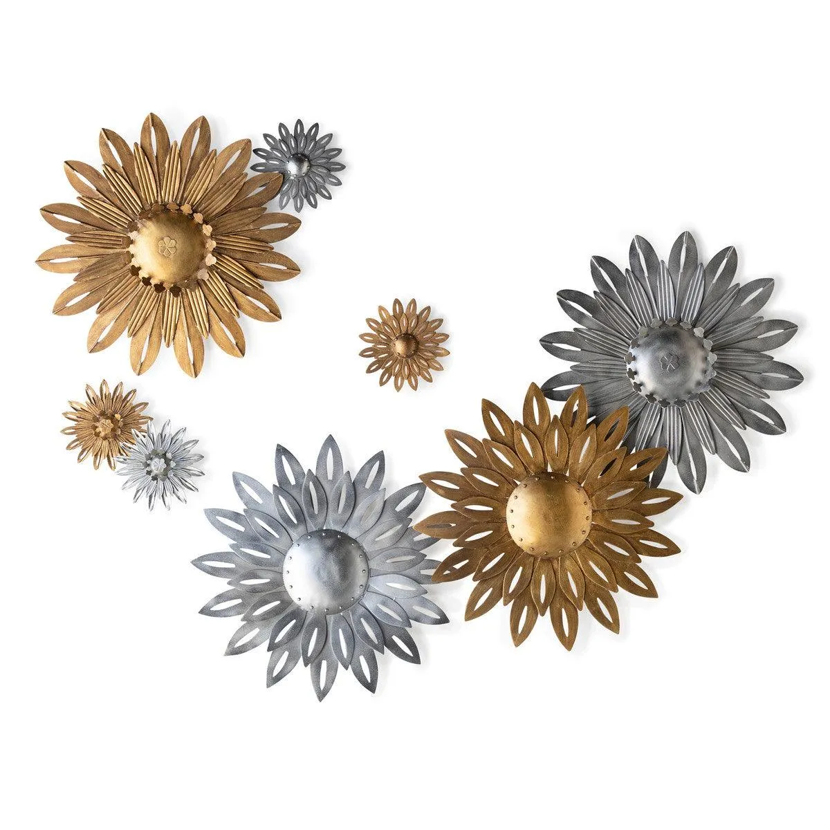 Aged Copper Wall Sunflower, Large