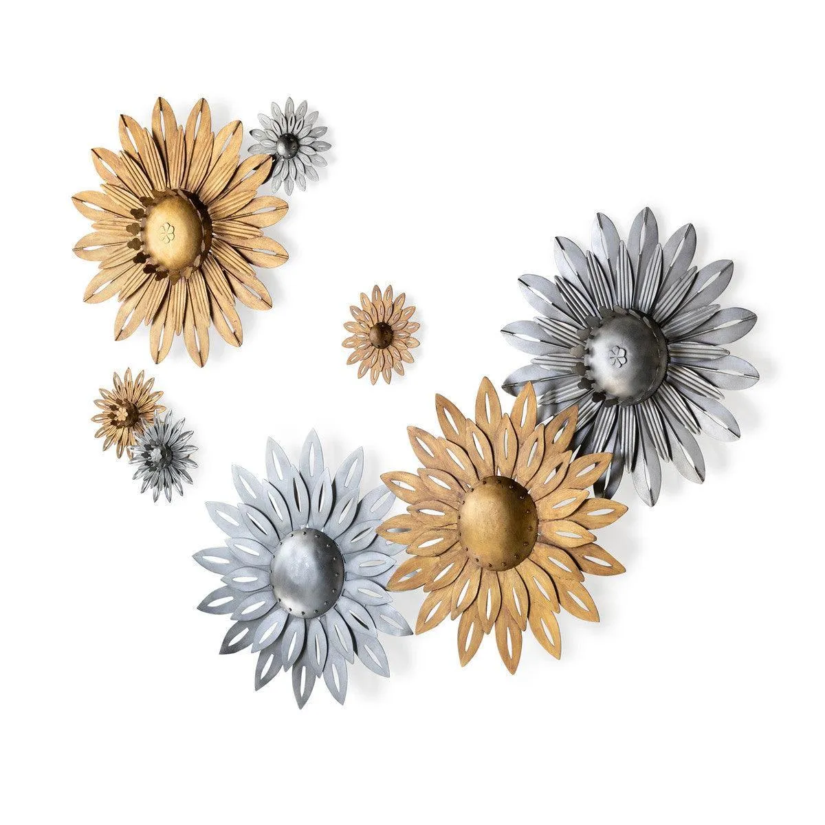 Aged Copper Wall Sunflower, Large