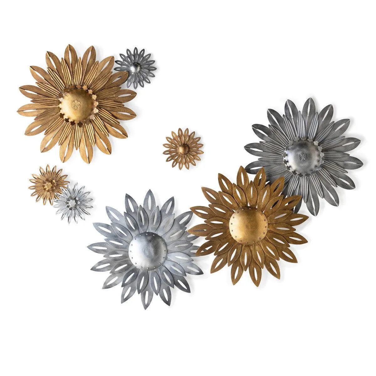 Aged Copper Wall Sunflower, Small