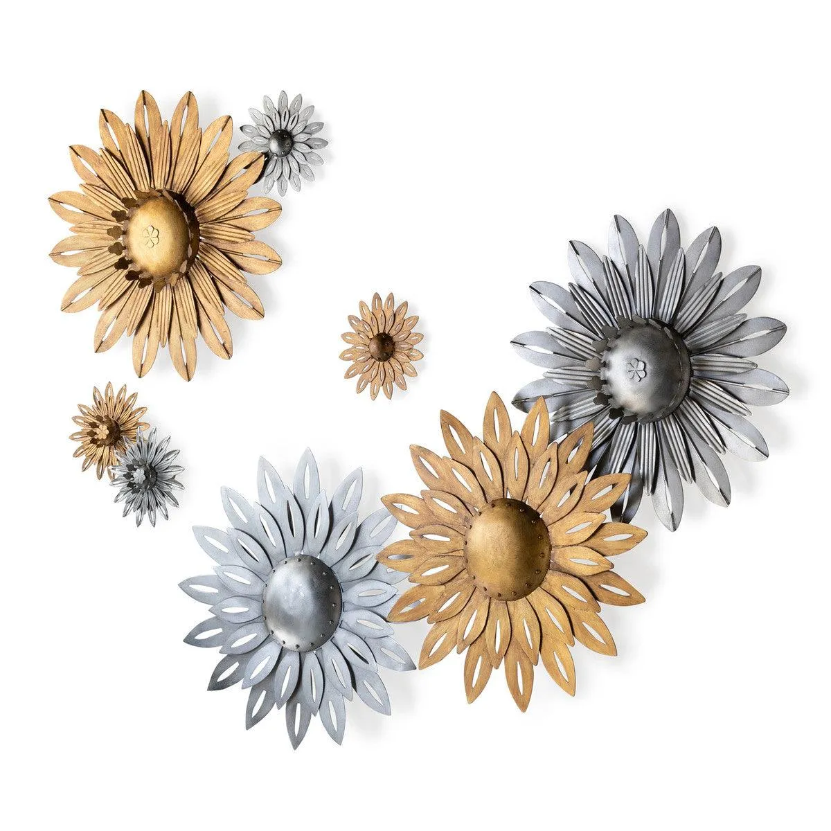 Aged Copper Wall Sunflower, Small